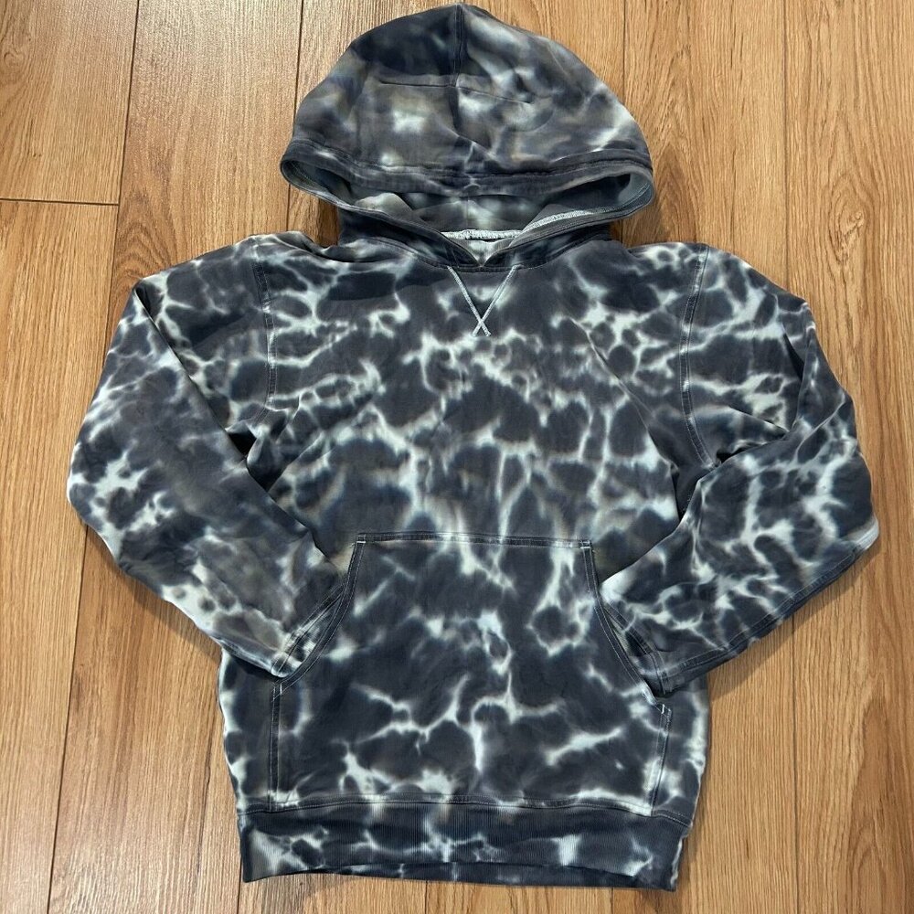 Lululemon All Yours Hoodie Tie Dye Fleece Womens 4 Marmoleado Graphite Grey EUC